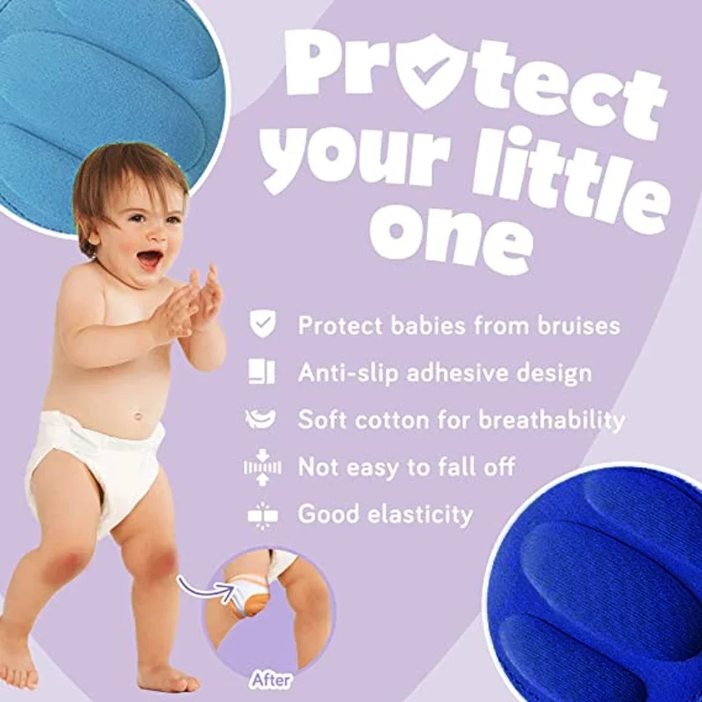 Anti-Slip Knee Pads for Babies Adjustable Baby Knee Pads for Walking Breathable Crawling Baby Protection 1Pair,knee pad