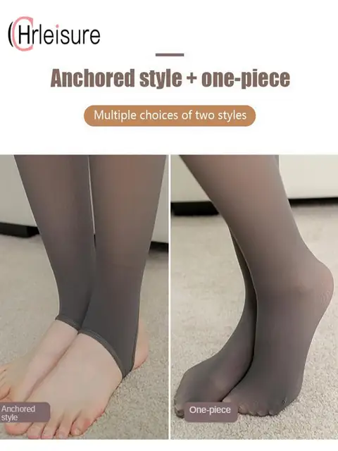  - CHRLEISURE Plus Size Pantyhose Women Sexy Thermal Stockings Thick Thermal Pantyhose Winter Warm Tights Woman Translucent Fashion