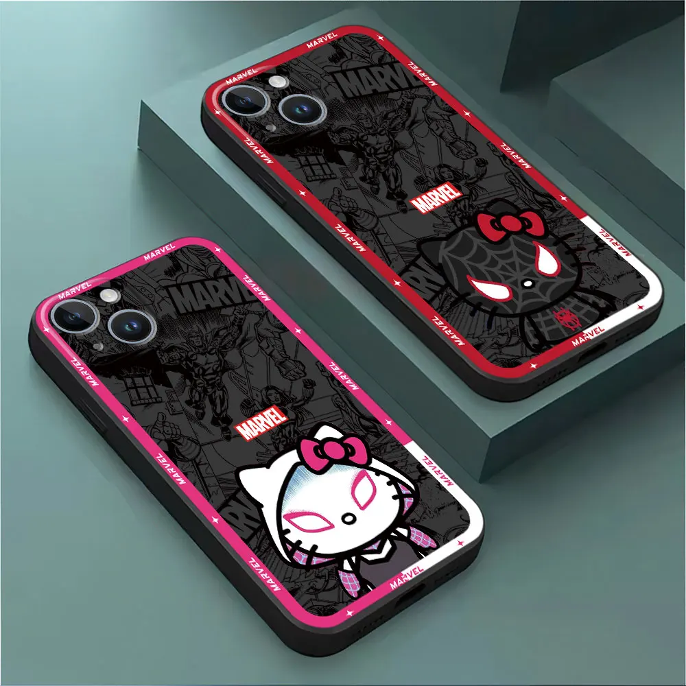Marvel Spidermans Hello Kitty Custodia Per Telefono Per Motorola Moto Edge 30 Fusion Edge 30 40 Pro Edge 20 Pro One Fusion Plus Cover