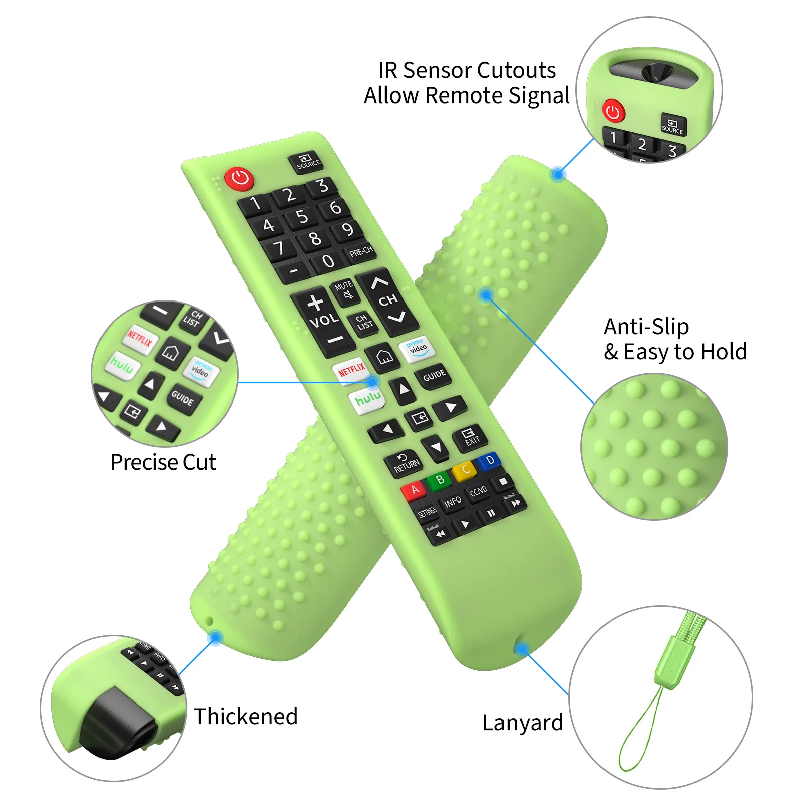 Silicone Protective Cover Anti-Slip Remote Case Shockproof TV Remote Control Case for Samsung Smart TV Remote BN59-01315A/01199F 3