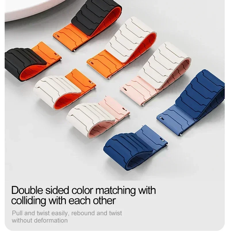 Magnetic Silicone Watch Strap - Universal Fit, 22mm & 20mm