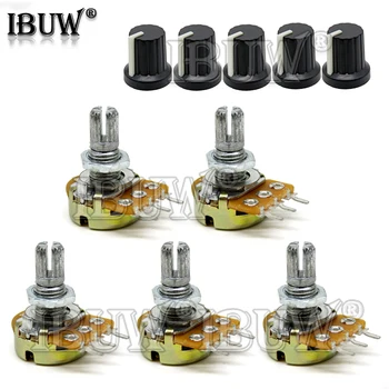 아두이노용 터미널 선형 테이퍼 회전 전위차계, WH148 B1K ~ B1M ohm, 1K, 1M, 2K, 5K, 20K, 50K, 10K, 3 핀, 15mm, 5 세트
