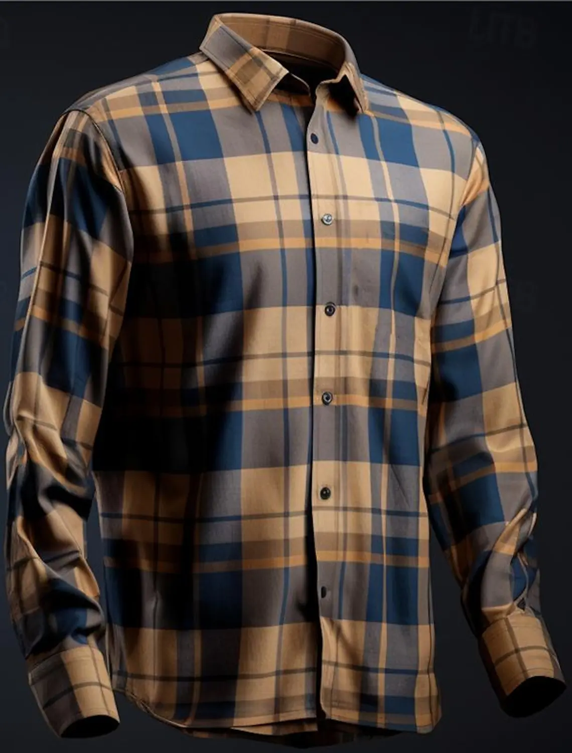 Camisa de vestir informal de negocios con diseño geométrico para hombre, camisa abotonada de manga larga, ropa de trabajo para uso diario, cuello de camisa para otoño e invierno, ropa con estampado 3D