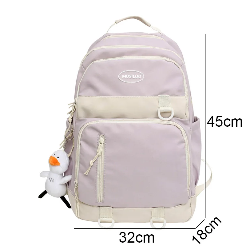 Fashion Women Nylon Laptop Book Bag Cute Female College Backpack Cool Lady Student Backpack Trendy Girl Travel Kawaii School Bag