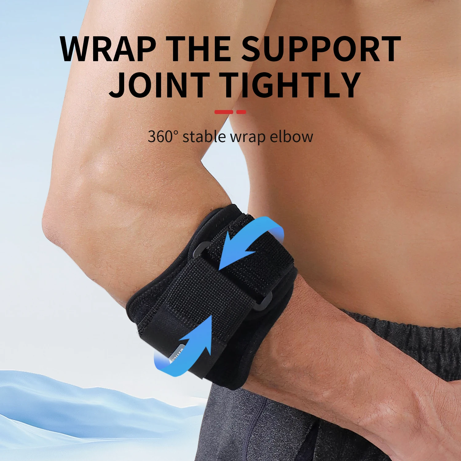 1PCS Adjustbale Tennis Elbow Support Guard Pads Golfer's Strap Elbow Lateral Pain Syndrome Epicondylitis Brace