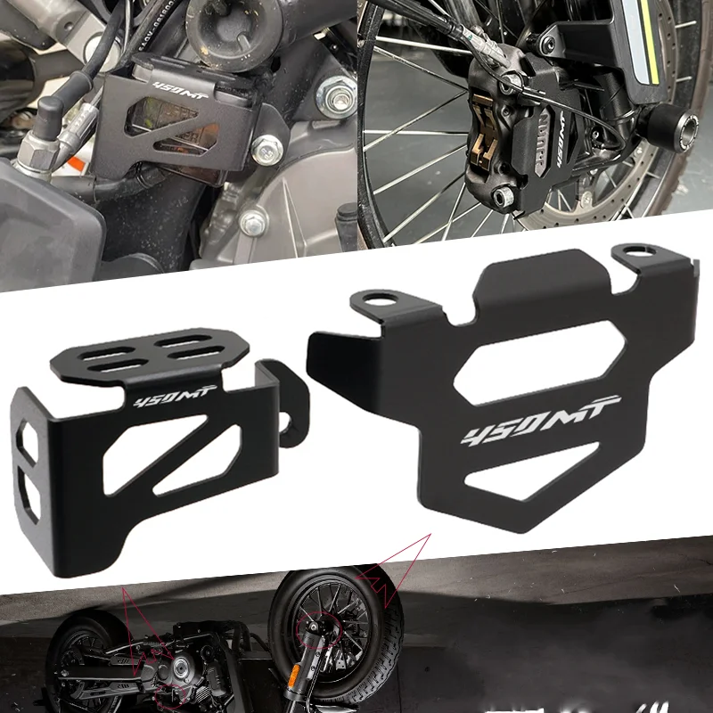 Motorcycle Brake Caliper Guard Rear Brake Fluid Reservoir Cover Guard for CFMOTO 450MT