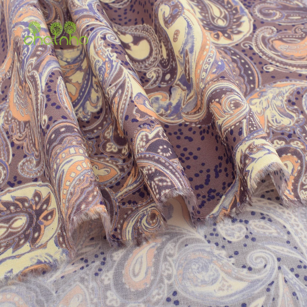 Chainho,Printed Plain Weave Poplin Cotton Fabric,DIY Quilting Sewing Material,Patchwork Cloth,Floral Series,3 Sizes,15PC148