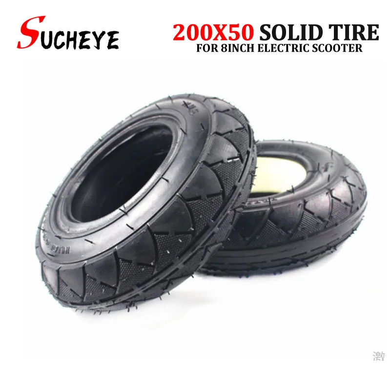 Pneumatico Per Scooter Elettrico Selezionabile A 2 Colori 200X50 (8X2) 8 "E100 E125 E200 Pneumatico Solido/Riempito Di Schiuma
