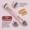 MAANGE 4pcs Basic Makeup Brushes Set With Box Dual-ended Foundations Powder Blush Details for Eyeshadow Brushes Beginner Travel 4
