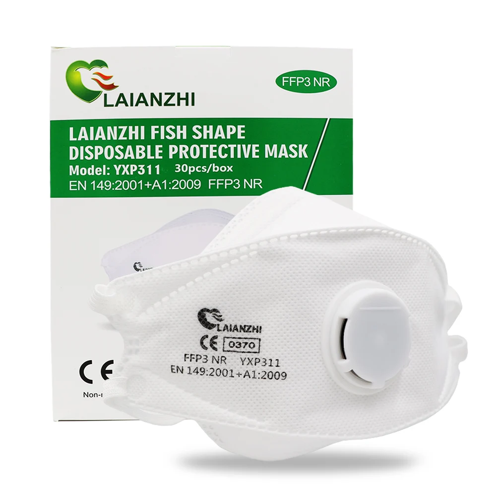 LAIANZHI FFP3 CE Face mask Air valve protective masks pm2.5 masks harmful hygiene mask filter Headwear mouth mask ffp3mask 5