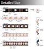 WS2811 WS2812B WS2813 WS2815 5050RGB LED Strip Lights Individually Addressable 30/60/144Pixels/Leds/m Black /White PCB DC5V/12V 2