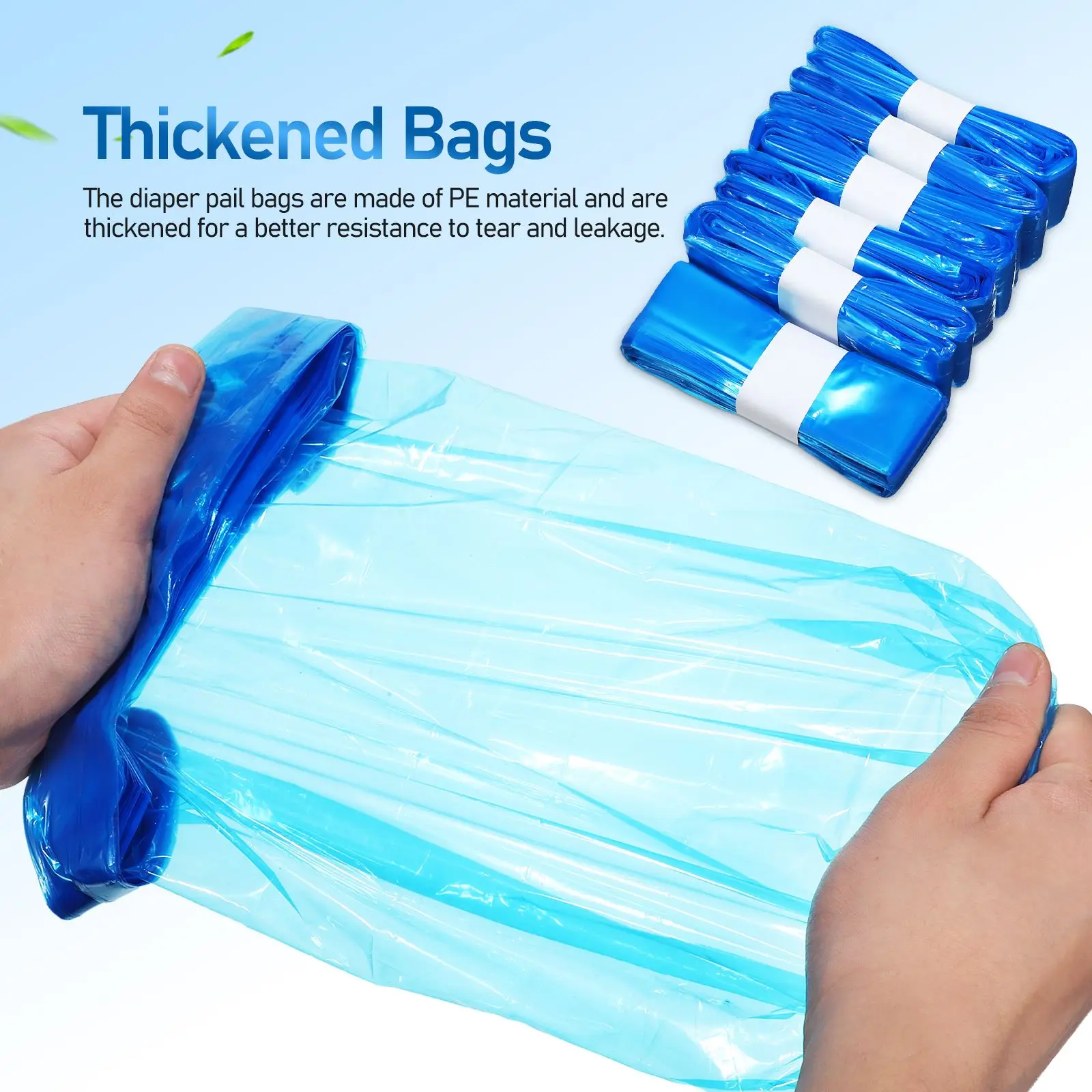 12pcs Refill Bags Baby Diaper Garbage Bags For Angelcare Trash Bucket Replacement Liners Garbage Bag For Sangenic Tommee Tippee