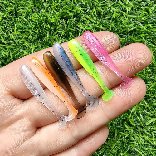 50PCS Micro Soft Fishing Lures 0.35g/35mm T-tail Worm Lure Small Artificial Bait Jig Wobblers Bass Pike Fishing Tackle - Image 3