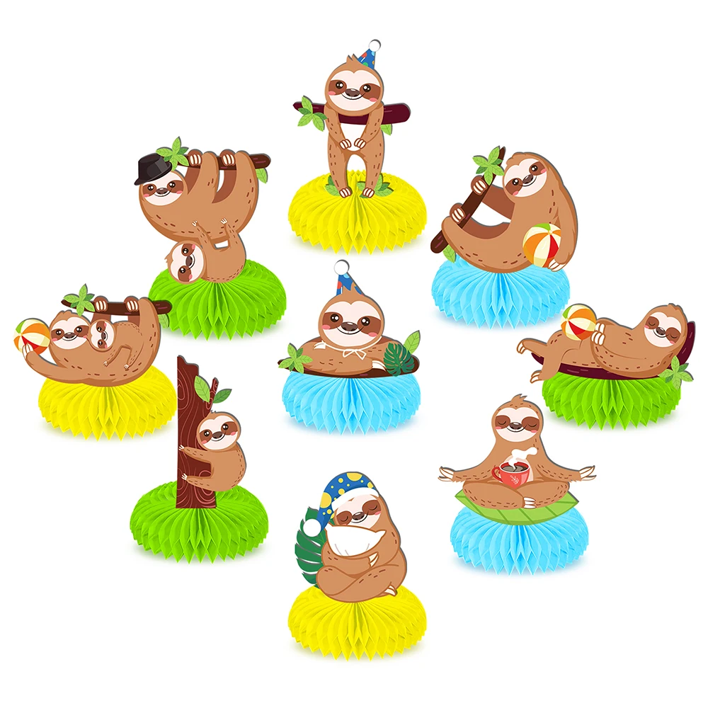 Decoration Jungle Anniversaire Décorations De Table Jungle En Nid D'abeille - 9 Pièces - Pour Anniversaire Thème Safari Deco Jungle