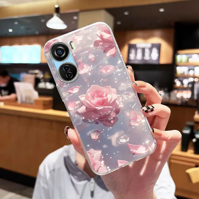 Clear Silicone Print Phone Case - Shockproof Protective Cover