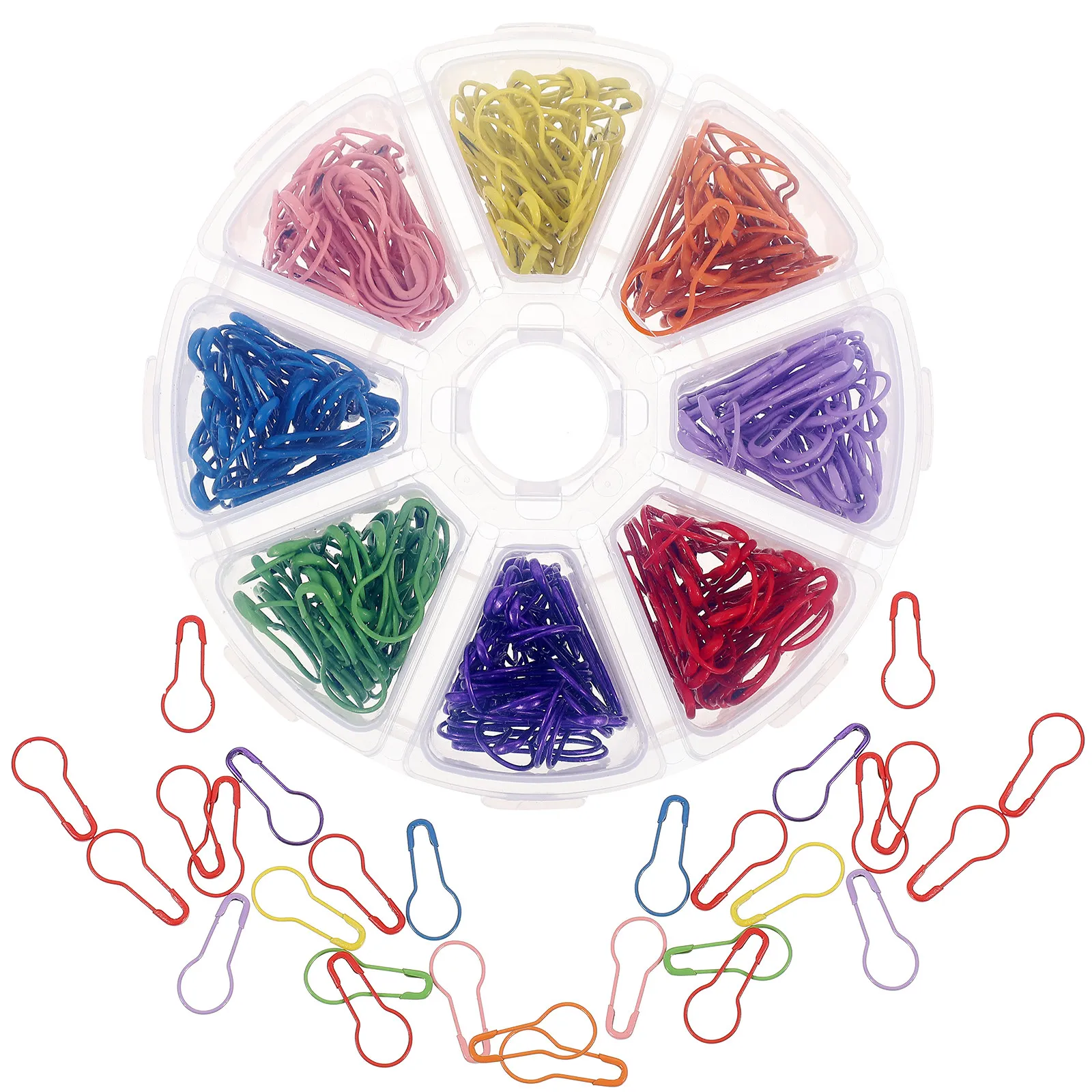 320Pcs 조롱박 모양의 안전 핀 금속 클립 의류 태그 고정 DIY 액세서리 공예 전구 핀 의류 태그 고정