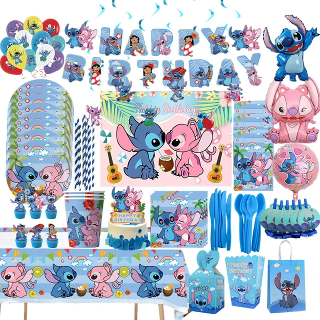 Lilo Stitch Party Supplies Balloon Banner Paper Cups Plates Tablecloth Cake  Toppers for Kids Birthday Party Decor Baby Shower - AliExpress