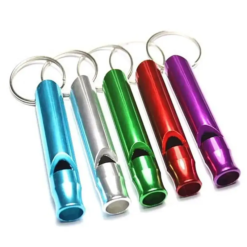1/3Pcs Kleine Multifunktionale Aluminium Notfall Überleben Pfeife Schlüsselbund Camping Wandern Outdoor-Tool Ausbildung Pfeife – Detail 5