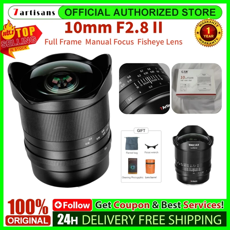 new! 7artisans 10mm II Full Frame Fisheye Manual focus prime
