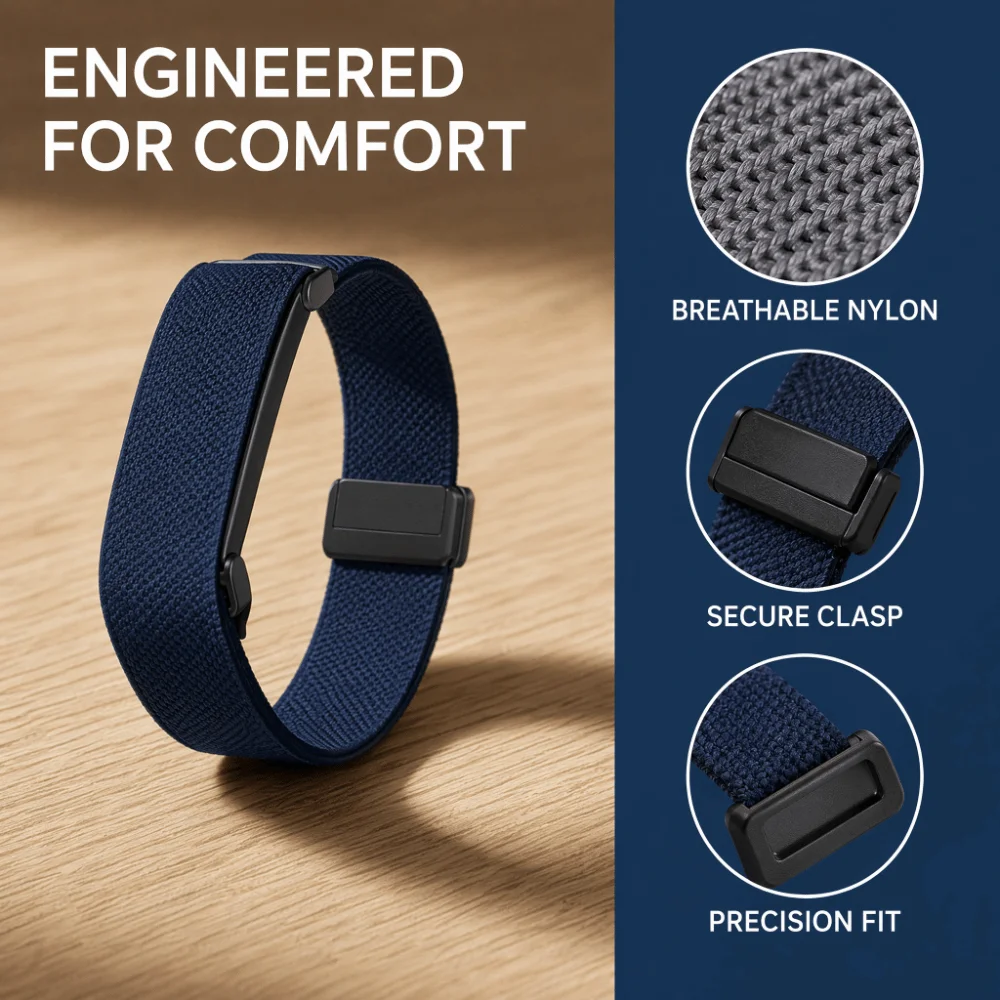 Elastic Nylon Sport Band - Breathable & Adjustable Fitness Tracker Wristband Replacement