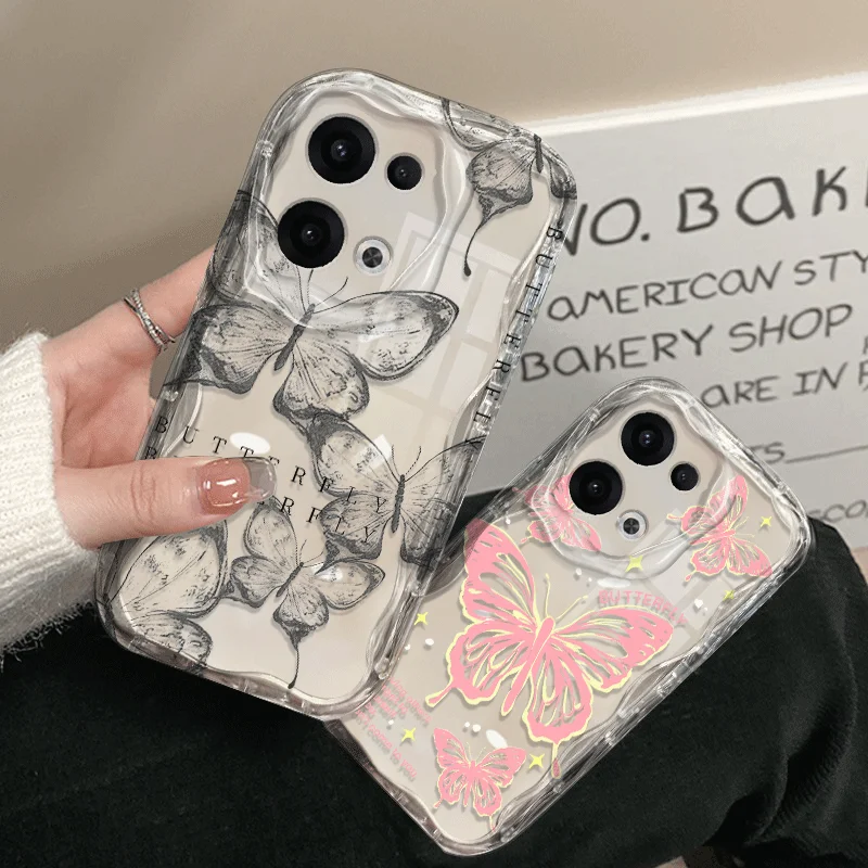 Butterfly Pattern Shockproof TPU Phone Case
