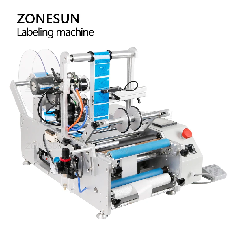 Zonesun – Machine D'étiquetage De Bouteilles Rondes Semi-automatique,  Applicateur D'étiquettes Avec Imprimante De Date, Distributeur D'étiquettes  Auto-adhésives - Machines Sous Vide - AliExpress