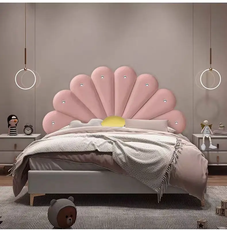 花びらシェル形状ベッドヘッドボードステッカー Cabecero Cama 120 150 