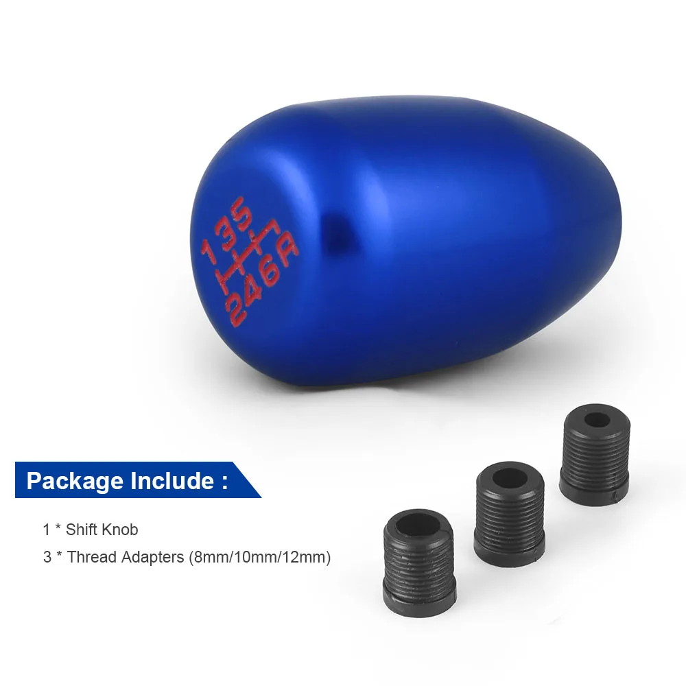 M8/M10/M12 universale manuale automatico a sfera rotonda leva del cambio pomello del cambio (blu