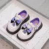 2024 new Kulomi Western Style Baby Princess balck white Girls' Spring And Summer Cool Leather Shoes Lightweight children shoes 4