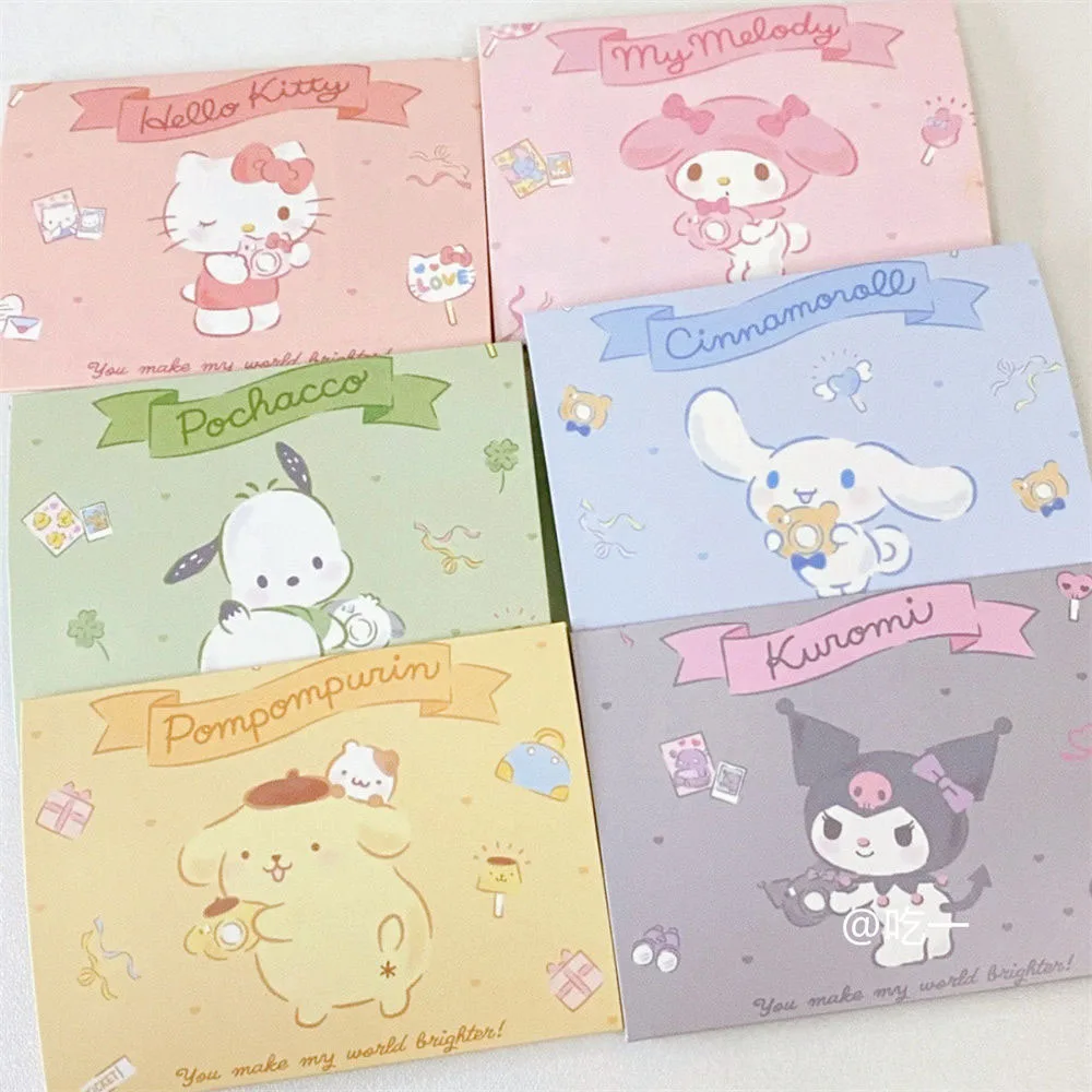 

Cute Kawaii Sanrio Kuromi Cinnamoroll Creative Small Gift Folding Greeting Card Girly Heart Anime Cartoon Birthday Holiday Card