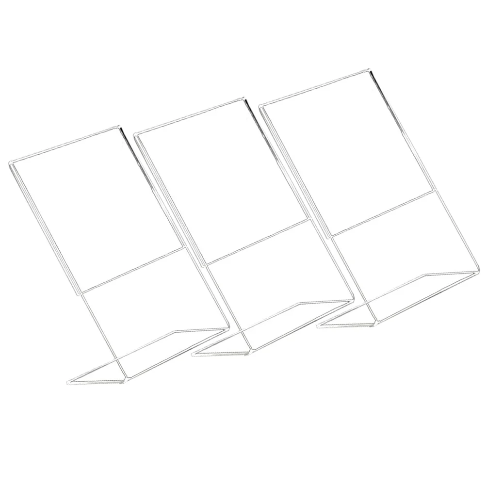 

Acrylic Sign Holder Plastic Shelf Tags Versatile Acrylic Rack Table Number Holder Acrylic Slanted Sign Holder