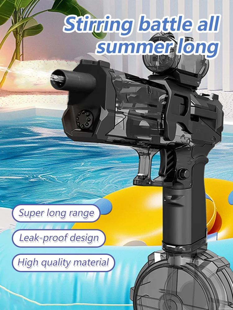 Long Range Electric Water Blaster with Light Electric Water Gun Flame