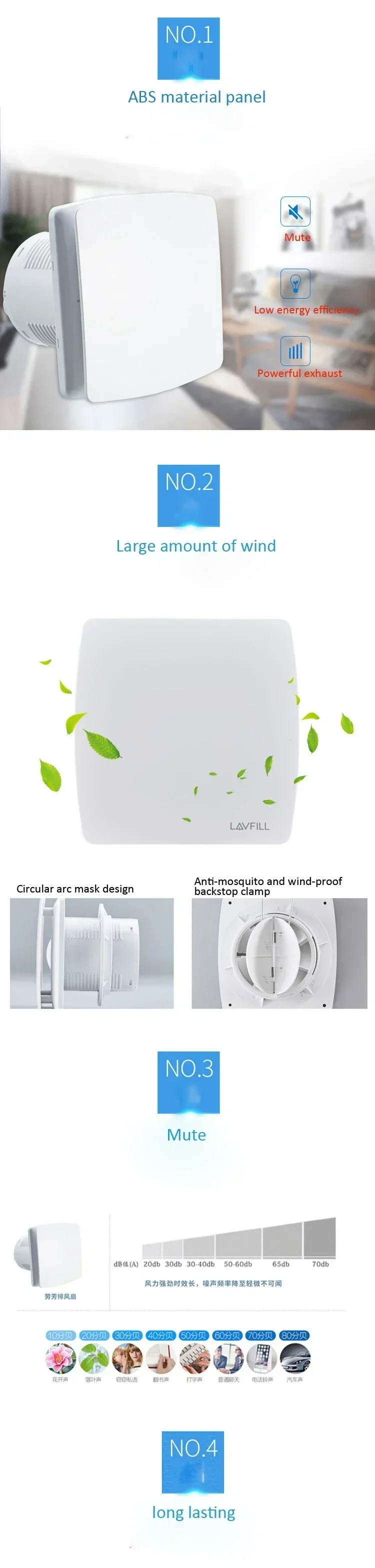 Description Picture 3 of item4/6 Inch High Speed Exhaust Fan Toilet Kitchen Bathroom Hanging Wall Window Glass Small Ventilator Extractor Exhaust Fans