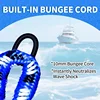 Elastic Mooring Rope Marine Anti-collision Rope 4FT Dock Line with Stainless Hook Adjustable Anchor Boat Ropes Surfing Bungee 4