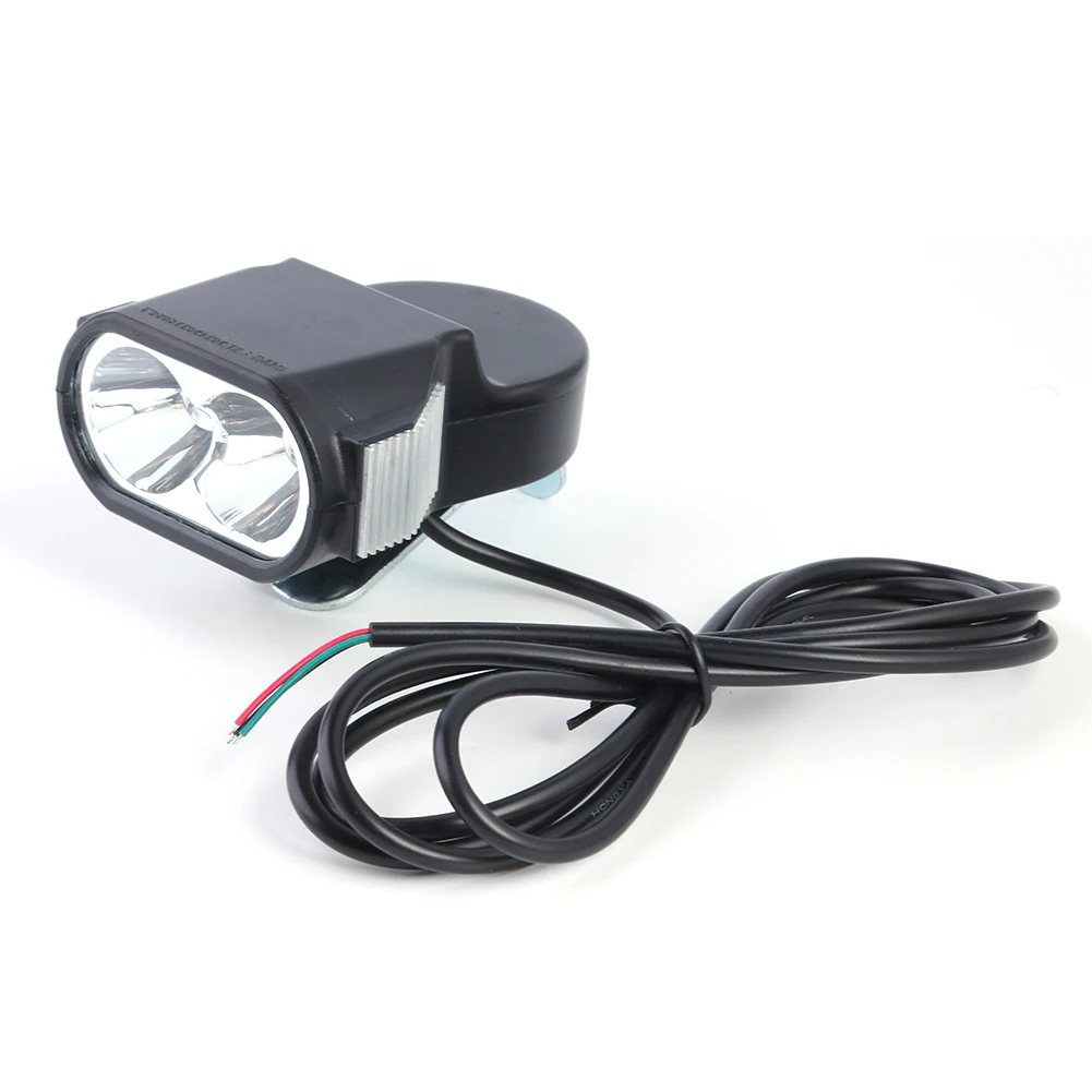 2X Ebike LED-Koplampaccessoires 36V 48V Lamp 3-Pins Ingebouwde Claxon