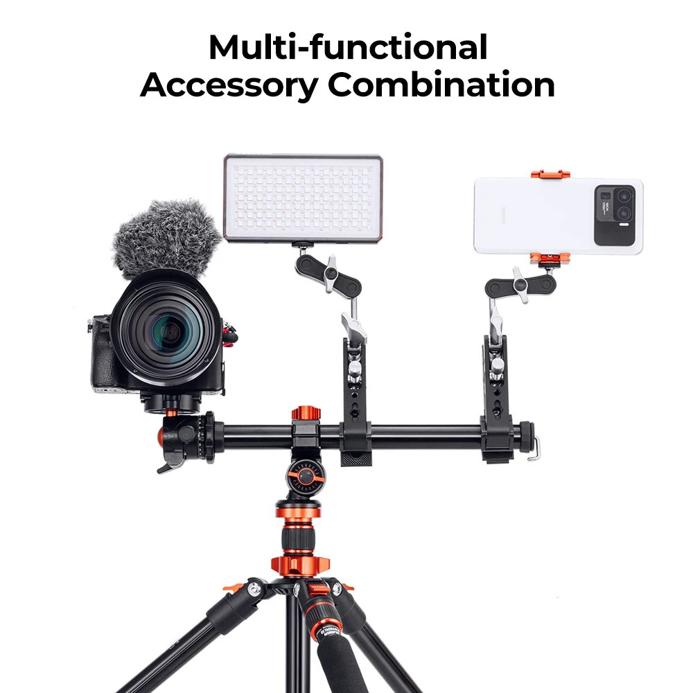 Camera Tripod Camera Tripod Mount Adapter K&F Concept Upgrade 360 Degree Rotatable Multi-Angle Tripod Center Column For Camera Tripod With 1/4'' 3/8'' Screw Adjustment