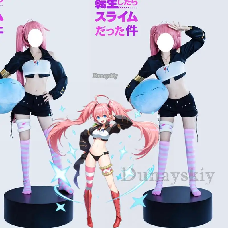 

Anime That Time I Got Reincarnated As A Slime Milim Nava Cosplay Costume Wig Shoes Women Sexy Bikini Halloween Party Carnival