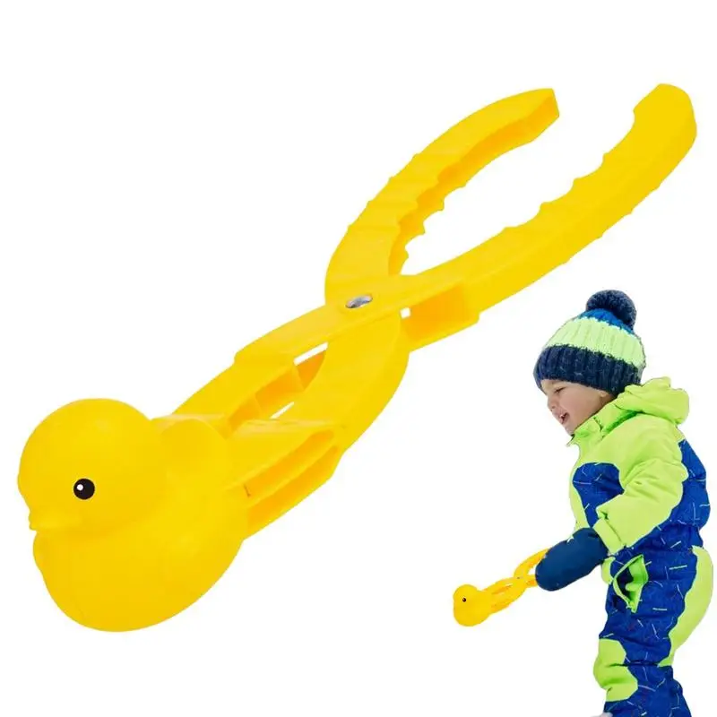 

Cute Duck Shaped Snowbal Maker Clip Children Outdoor Plastic Winter Snow Sand Mold Tool for Snowball Fight Outdoor Fun Sports