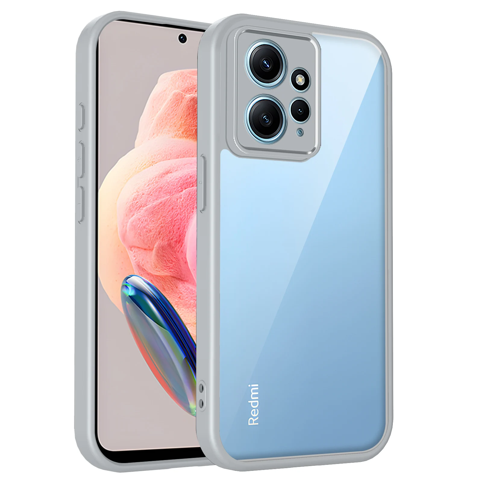 Air Cushion Silicon Bumper Clear Matte Back Phone Case Cover