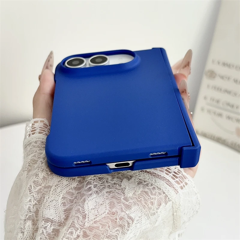 Dual Skin Feel Matte Solid Color Case - Shockproof Slim Hard PC Back Cover with Hinge Protection