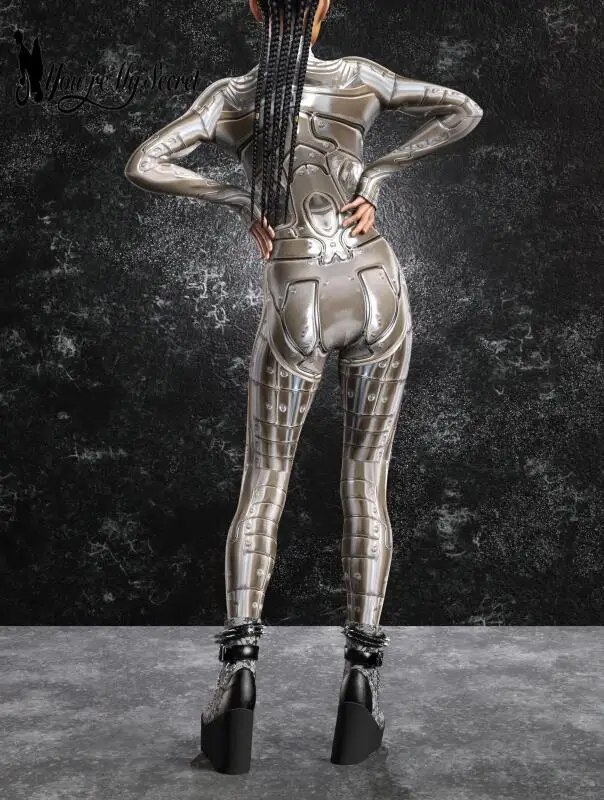 Cosplay Costume Mechanical Armored Robot Jumpsuit Cyberpunk Bodysuit Halloween Carnival Party Steampunk Zentai Suits