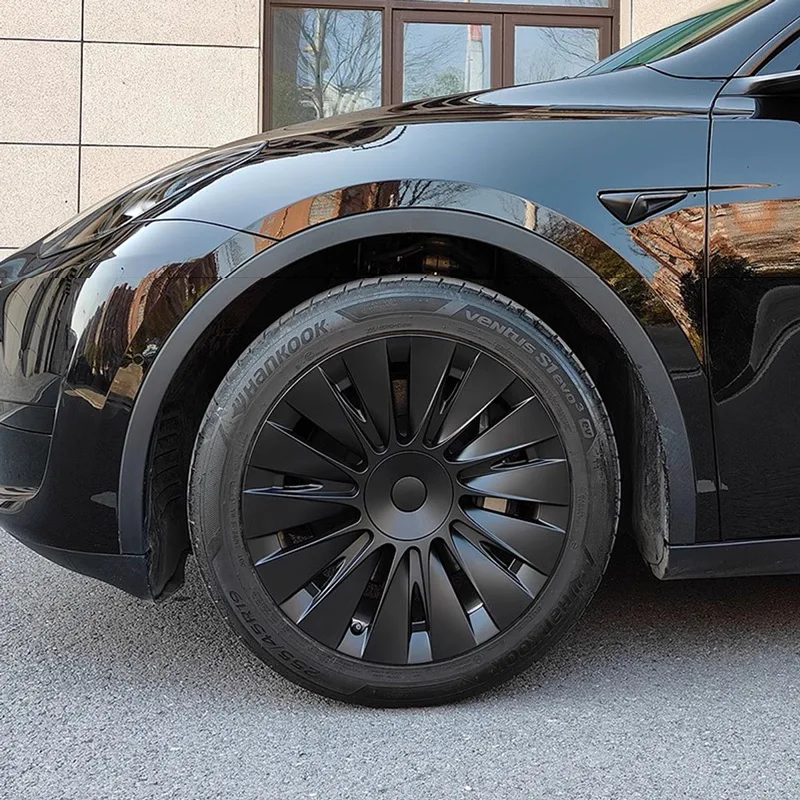 Wheel Hub Caps 4PCS Wheel Cover Full Rim Caps for Tesla Model Y 19 Inch Hubcap Car Replacement