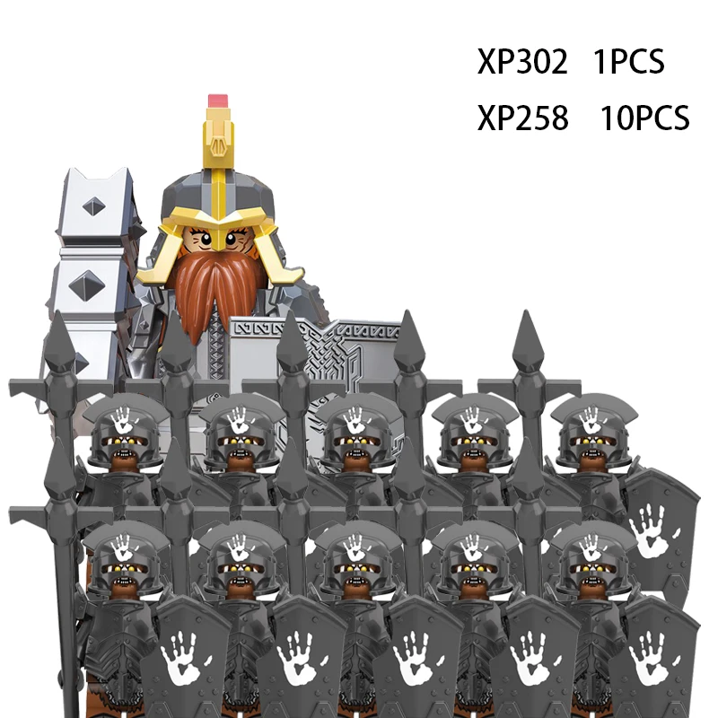 Medieval Elf Soldiers Guard Action Figures Mini Bricks Set - DIY Assemble Building Blocks Toy Collection