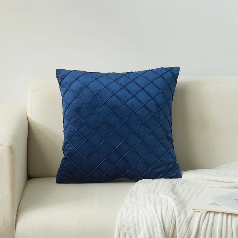 Federe Per Cuscini 45x45 Cm, 4 Pezzi - Design Geometrico Moderno, Colore Blu Navy, In Poliestere Per Divano E Camera Da Letto - 4