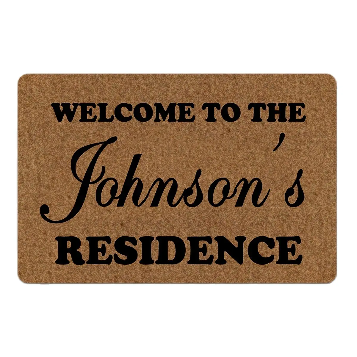 

Personalized Custom Doormat Welcome to The Johnson Residence Door Mats Monogram Non-Slip Door Mat