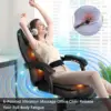 6 Point Massage Office Chair, Pu Leather Office Chair With Heating Function, Ergonomic Vibrating Massage Office Chair With 3