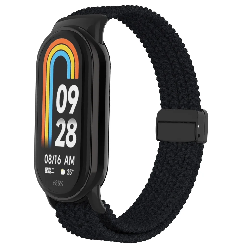 Magnetic Nylon Braided Strap with Plastic Buckle