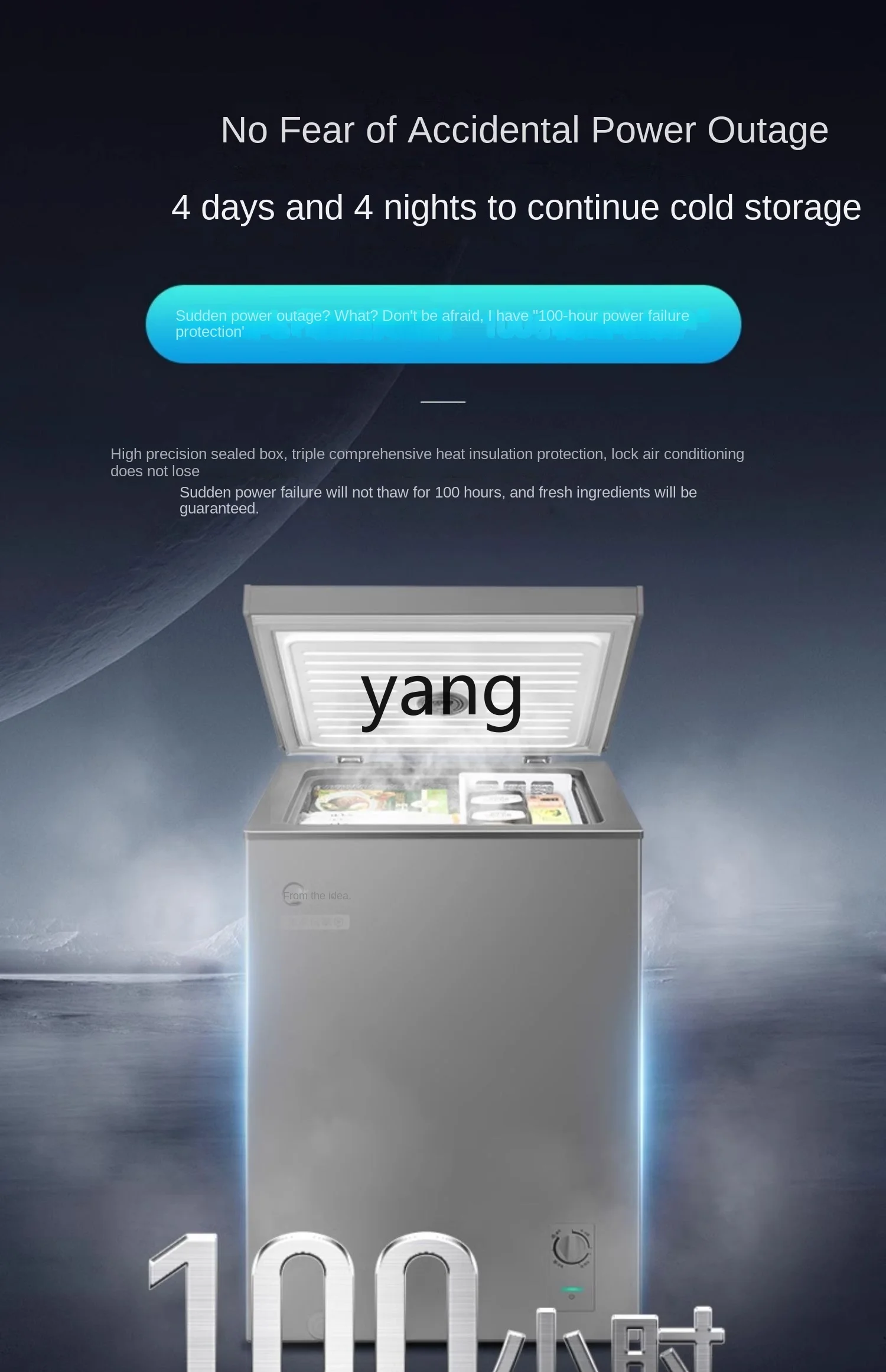 L'm'm Household Small Freezer Full Freezer Dual-Use Commercial Single Temperature Mini