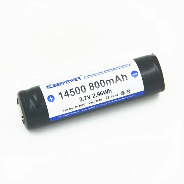 Аккумулятор защищенный 14500 KeepPower 800мАч 3 7В Li-ion | Электроника