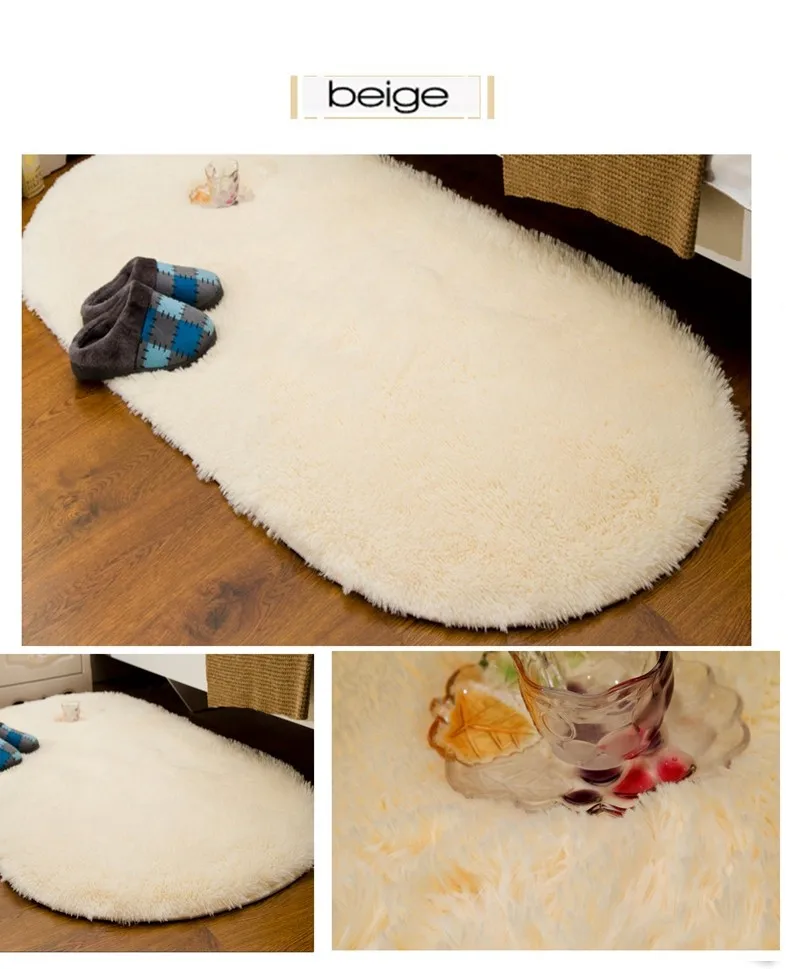

12179 Bedroom Carpet For Children's Room Cute Girls Floor Soft Mat Living Room Decoration White Fluffy Large Kids Bedside Ru